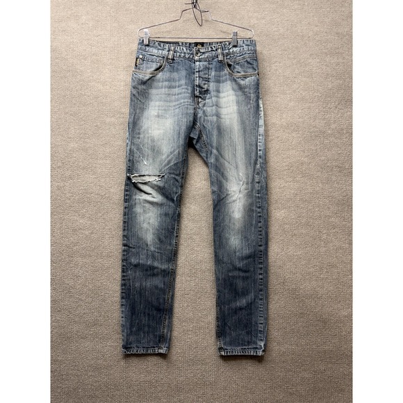 Moritz Other - Moritz Jeans Mens 30x30 Blue Denim Straight Leg Distressed Carlo TM754-J Greece